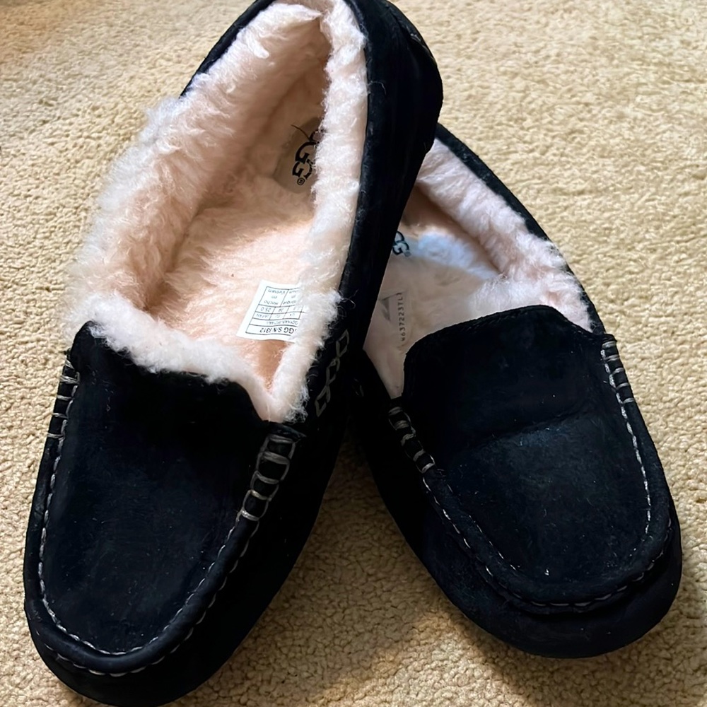 Ugg hard sole suede slippers